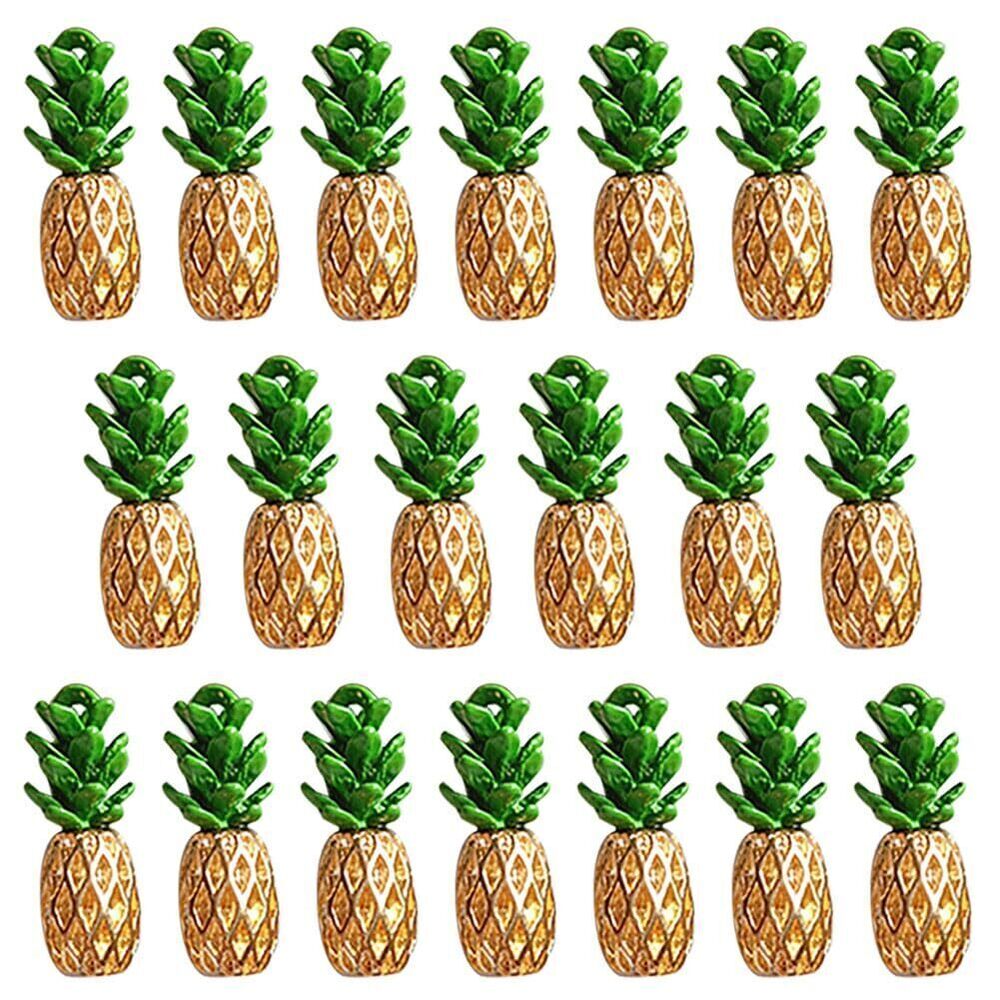 2051 Summer Theme Fruit Pendant 20 Pcs Fruit Alloy Charms Bracelet DIY